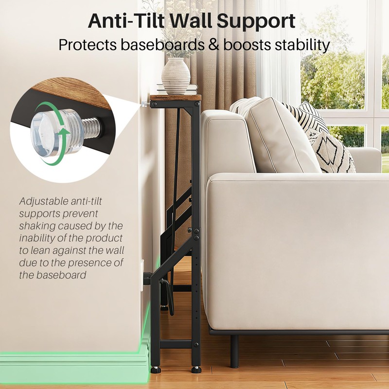 76.9" Narrow Console Table with Power Outlet for Living Room