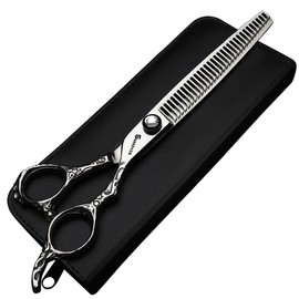 7 Inch Hairdressing Scissors and Hairstyle Tool and Hair Cutting Scissors for Hairdressing Salon (Thinning Scissors)