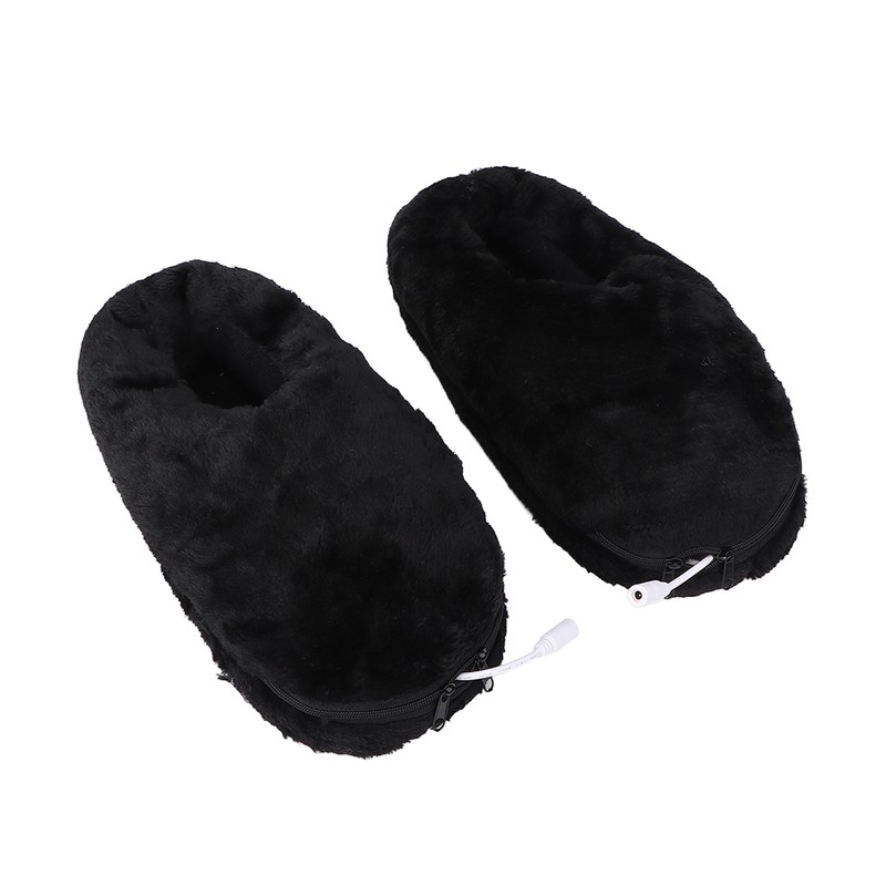 USB Heating Shoes Men Women Washable Outdoor Soft Plush Electric