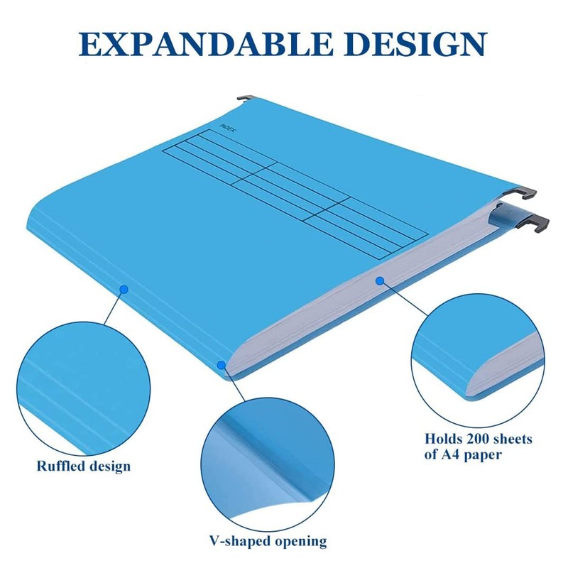 A4 Suspension File, 15 PCS Polypropylene Filing Cabinet Suspension Files