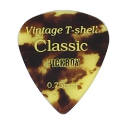 Pickboy Vintage Pick, Tortoise-Shell, Cellulose, 0.75mm, 10 picks