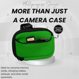 eBigValue 4-Pack Compact Tech Accessory Pouch Bag with Strap for Men & Women - Travel Gadget Organizer Bags – Small Zipper Pouches for USB, Charger, Earbuds