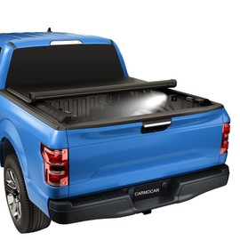 CARMOCAR Pickup Truck Bed Covers Replacement for Nissan Frontier 2005-2024 | 5FT Short Bed | Soft Roll-Up Tonneau Cover | Truck Bed Cover Accessories with Led Light