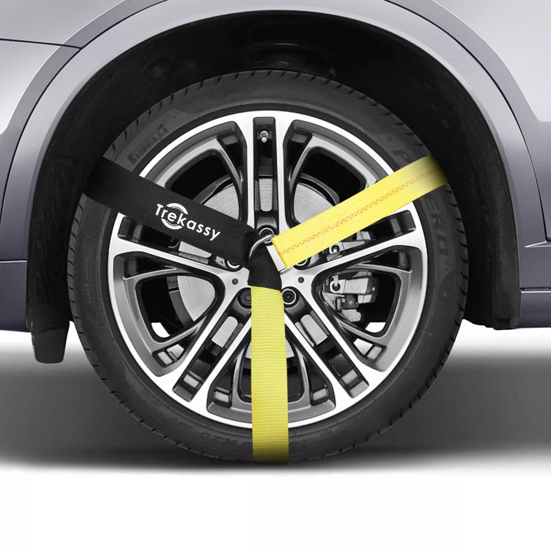 Trekassy 10 Pack Axle Straps Car Trailer Hauler Ratchet Tie