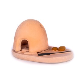 Incienso de Santa Fe - Horno Oven Natural Wood Incense Burner, Includes 20 Piñon Incense Bricks - Made in The USA