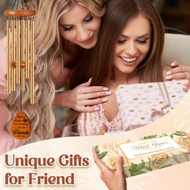 Friendship Gifts for Women Friends, Birthday Gifts for Best Friends, Bestie, Soul Sister, Female, Friendship Gift Wind Chimes for Christmas Friendsgiving, BFF Gift Ideas