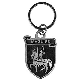 Scots Highland Maguire Irish Family Coat of Arms Pewter Key Chain/Key Ring