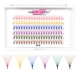 Colored Premade Fans Eyelash Extensions 10D 12mm Professional Colored Individual Lashes Volume Lash Extensions Ponited Base Premade Fans…
