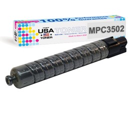 MADE IN USA TONER Compatible Replacement for Ricoh Savin MP C3002 MP C3502 MPC3002 MPC3502 841735 - (Black, 1 Cartridge) 28,000 Pages