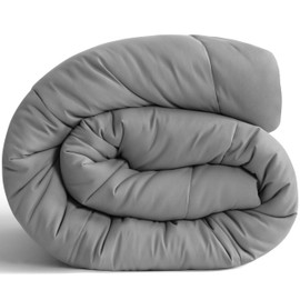 NTBAY Twin Comforter - Down Alternative Comforter Duvet Insert, All Season Bedding Quilted Comforter with Corner Tabs, Machine Washable, Soft Comforter Only, Smoke Grey