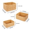 Woven Wicker Storage Baskets,Set of 3 Wicker Shelf baskets Display
