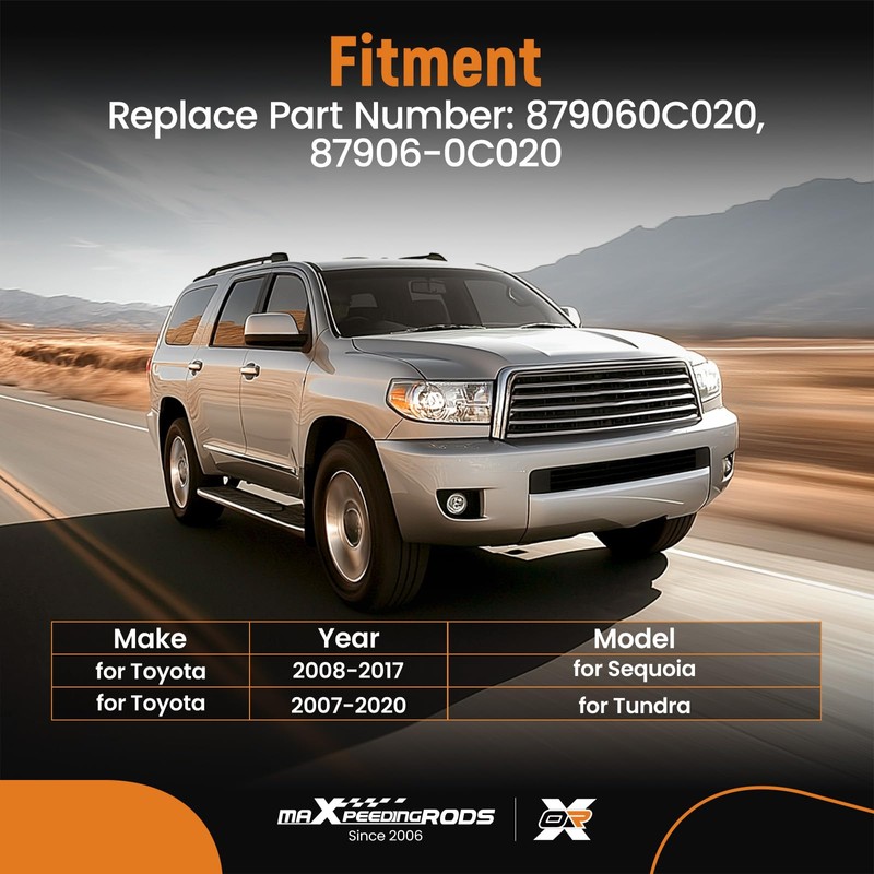 maXpeedingrods Driver Side Heated Mirror Glass Replacement for Toyota Sequoia