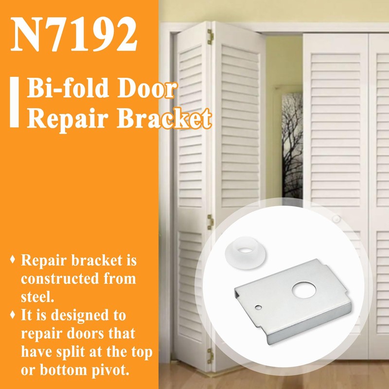 Alsoyixia 6Pcs N7192 Bi-fold Door Repair Bracket, Top or Bottom