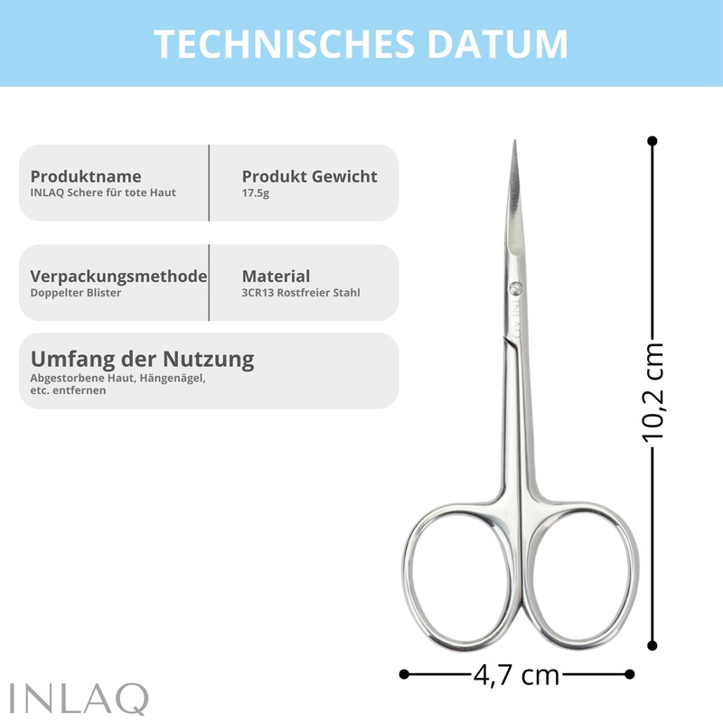 INLAQ Professional Nail Scissors - Precise Nail and Nail Cutter