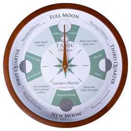 TABIC Planeteco Garden Master - Moon Gardening Clock - Lunar Harmony Guide with Moon Clocks -Essential Gardening Tool for Biodynamic & Organic Gardening - Transform Your Garden - Dark Stain