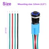 DMiotech 2 Pcs 1/2" Aluminium Alloy Latching Push Button Switch