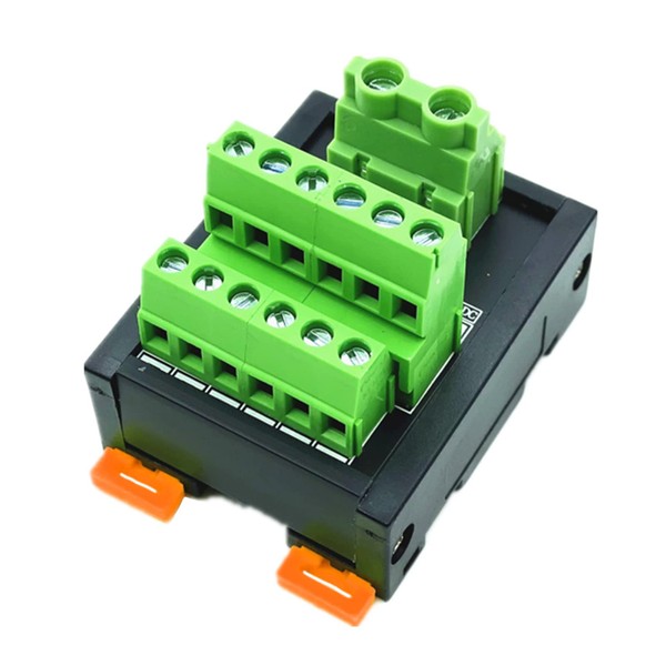 Jienk Screw Terminal Block Power Distribution Module, 30A DIN Rail