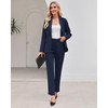 LookbookStore 2 Piece Spring Pant Suit Navy Pant Suit for
