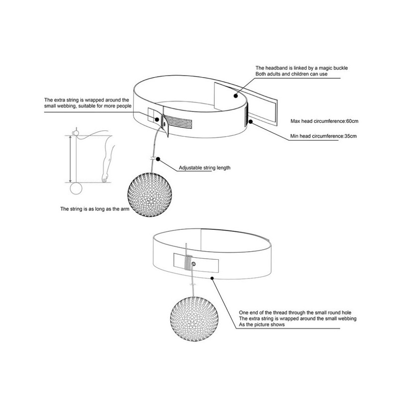 Punching Reaction PU Foam Ball Headband Adjustable Sports Fitness Boxing