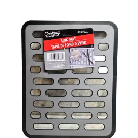 Cooking Concepts Black Sink Mat 12.13InchX9.65