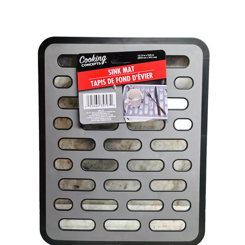Cooking Concepts Black Sink Mat 12.13InchX9.65