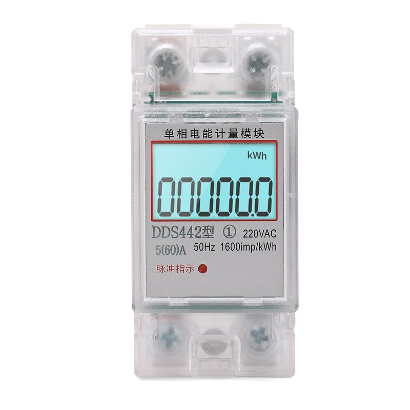 Smart Energy Meter LCD Display Power Consumption Monitor Single Phase