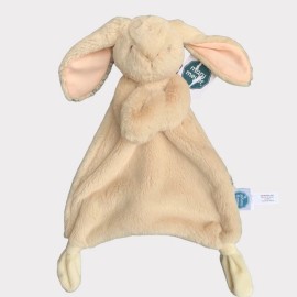Mary Meyer Plush SILKY BUNNY- Tan Rabbit Lovey Security Baby Toy NEW