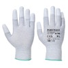Portwest A198 Antistatic PU Fingertip Glove Grey, Large