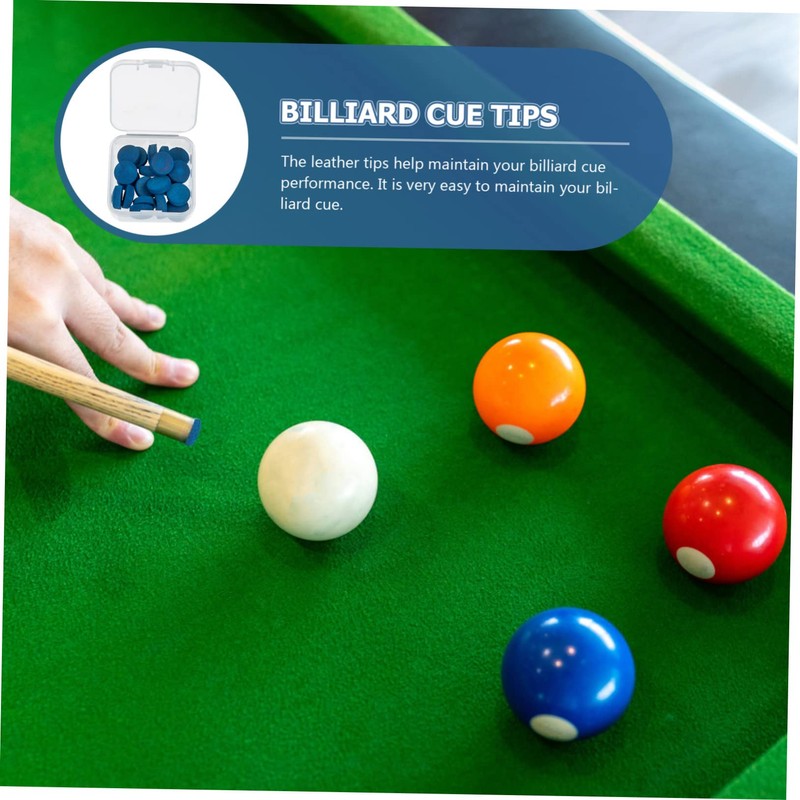 Outanaya 20pcs Billiard Cue Tips Replacement Soft Snooker Stick Tips