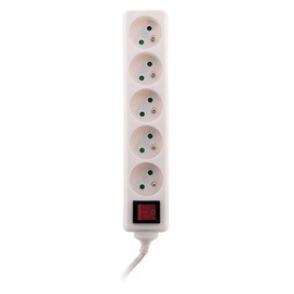 Inotech 5-Way Socket Strip with Plug and Extra Flat Plug