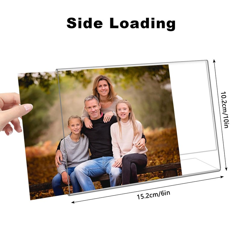 DESONAUT 6 Pack 6x4 Inchs Clear Acrylic Self Standing Photo
