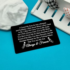 Son Gifts from Mum Wallet Insert Card for Son Graduation Gifts Inspirational Gifts for Son Wedding Gifts Christmas Birthday Gifts Encouragement Gifts to My Son