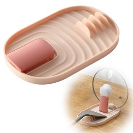 Zerquell Pot Lid Holder, Cooking Spoon Holder, Multifunctional Kitchen Utensil Rack, Cooking Spoon Rest for Lid, Utensils, Spatula, Tablet, Organised Kitchen Worktop, Space Saving