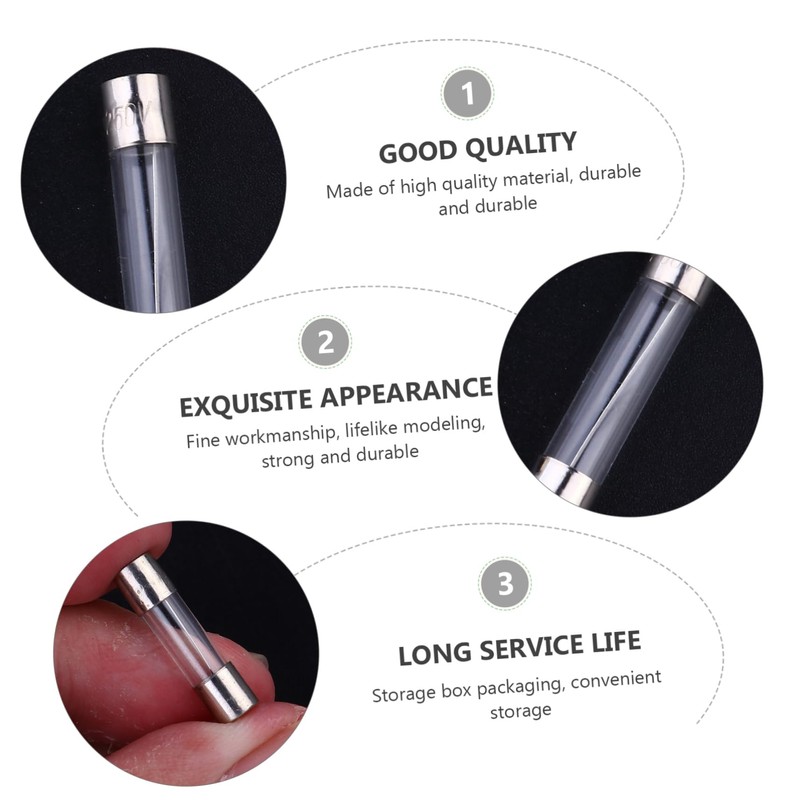 KONTONTY 5x20mm 6x30mm Glass Fuse Assortment 0.5a-20a 60pcs Kit High