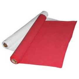 Fabric Wedding Aisle Runner Red Plain Lace Like No Design 36"x 100ft