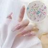 1 Box Glitter Flatback Crystal Rhinestones Gems Clear White Resin