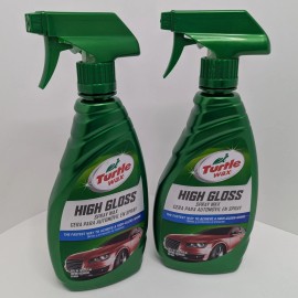 Turtle Wax High Gloss Spray Wax 16oz Lot of 2 Bottles Car Shine Polish Detail