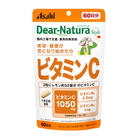 Dear-Natura Vitamin C, 120 Tablets (60 Day Supply), Asahi Supplement, Made in Japan Factory, 2 Tablets per Day, Pouch