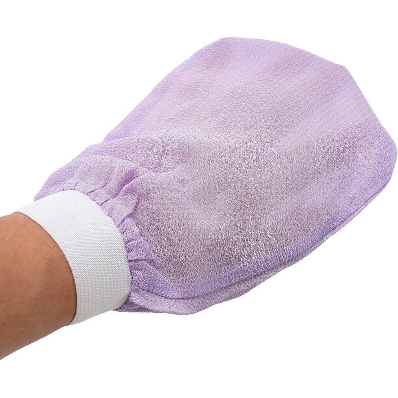 Guante Exfoliante Marroquí Kessa Morado Claro para Limpieza Profunda y