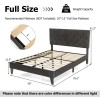 COSTWAY Full Size Modern Upholstered Platform Bed Frame Bedroom With