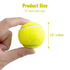 Pet Prime Dog Tennis Ball Toy 6 Pcak 2.5 Inch for Automatic Ball Lanucher Interactive Pet Balls for Exercise Training Play Fetch