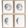 Moon Phases Art Prints (Set of 4) - Unframed -