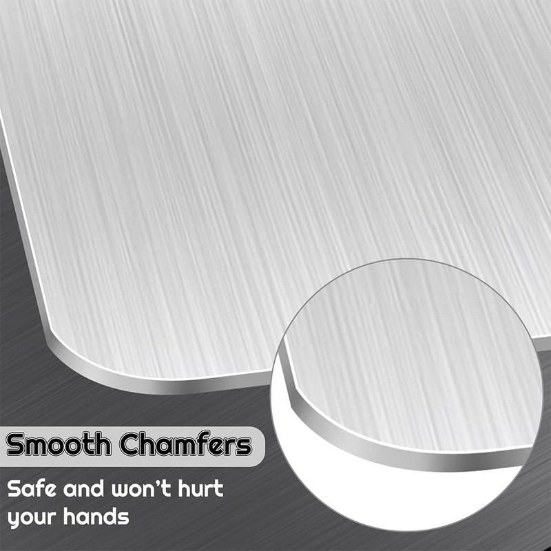 iDopick Stainless Steel Cutting Board, Double Sided Food Grade Cutting