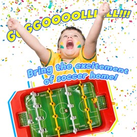 JA-RU Mini Foosball Table Game (1 Foosball Toy) Mini Arcade Tabletop Games. Soccer & Football Party Favors. Portable Handheld Games for Kids & Office Desk Toys. 255-1s