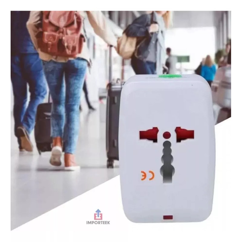 Importeek 3pz Adaptador Convertidor Clavija Corriente Universal Viaje