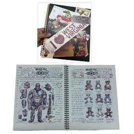 Vault 76 West Virginia Fallout Inspired Spiral-Bound Journal Reclamation Day Retro Book Notebook Prop & Collector's Replica