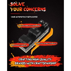 CCIYU Master Power Window Switch 25401-9N00C 25401-9N00E Front Left Driver Side Window Control Switch Fit 2009-2014 for Nissan Maxima