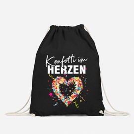 MoonWorks® Gym Bag Carnival Confetti in Heart Saying Funny Fancy Dress Item Bag Gym Bag