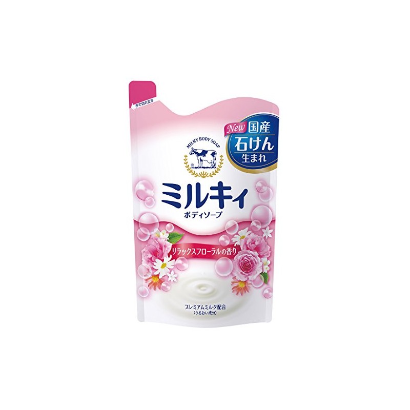 Milky Body Soap, Floral Soap Scent, Refill, 13.5 fl oz