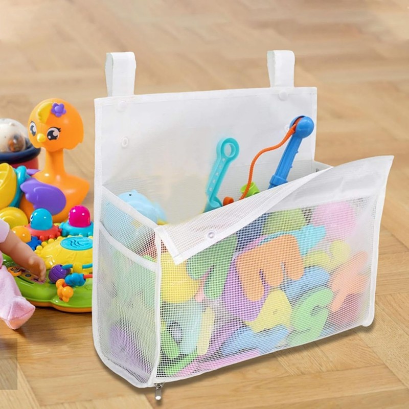 Coehaopike Mesh Bath Toy Organizer Bathtub Toy Holder Large Opening